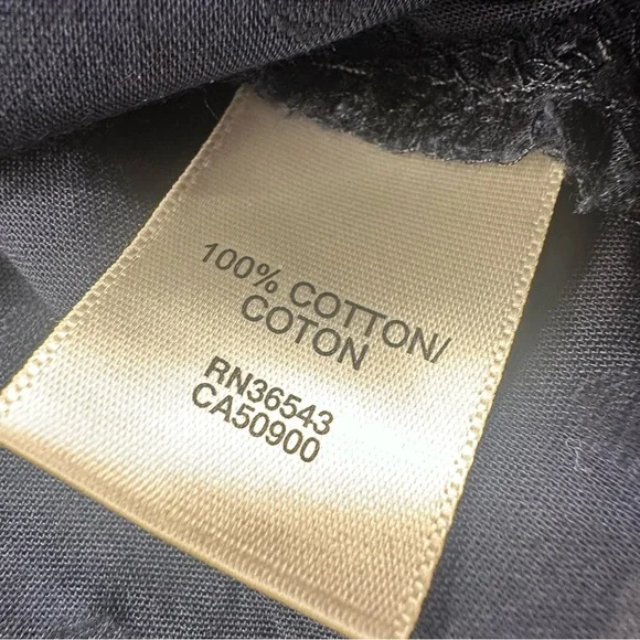 Van Heusen Navy 100% Cotton Textured V-Neck. Ladies Size: Medium - Picture 7 of 10